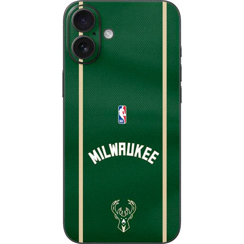 NBA Milwaukee Bucks Jersey iPhone 16 Plus Skin